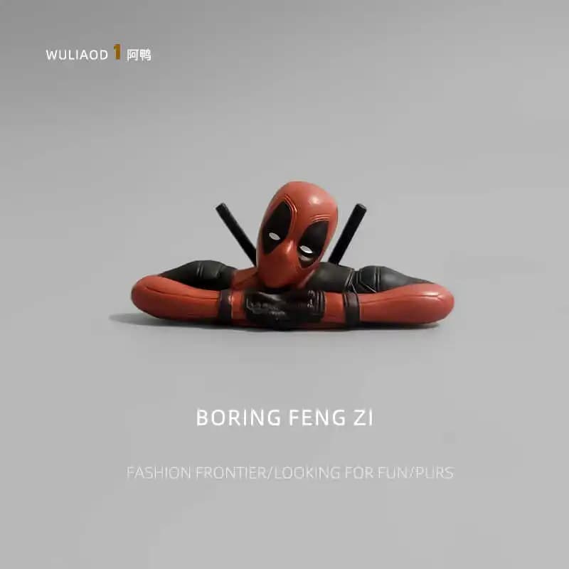 Dessin animé Mini Deadpool ordinateur bureau guérison ornements vous accompagner pour décompresser j