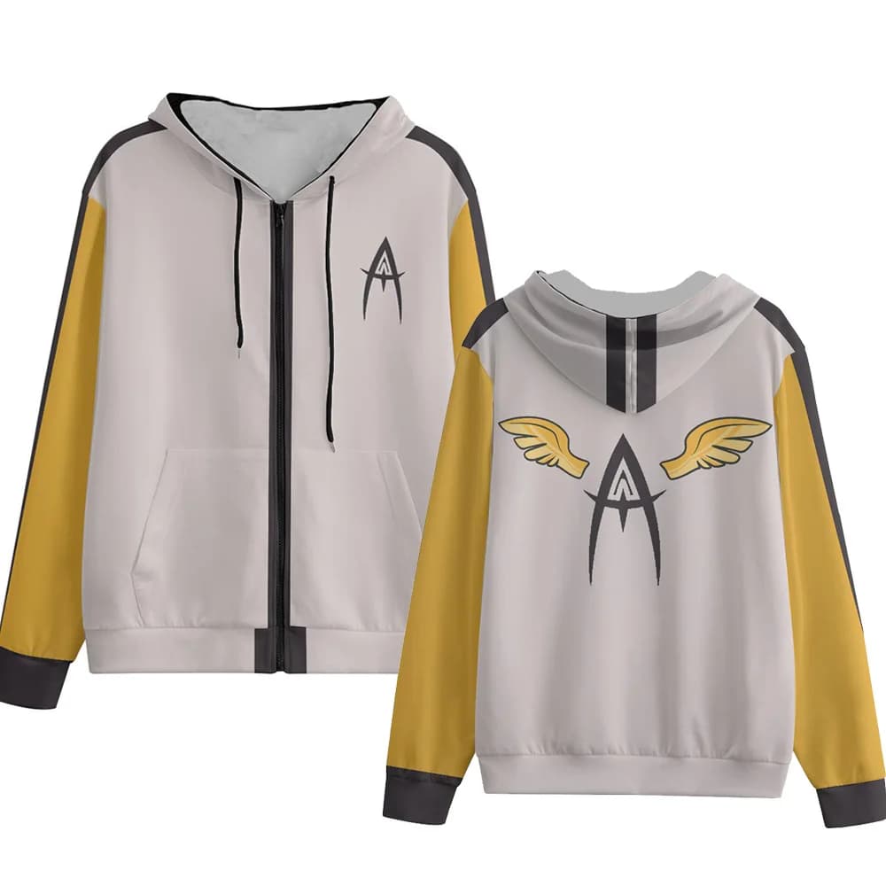Sweats à capuche Anime Cosplay Helluva Boss HazbinHotel fermeture éclair sweats à capuche à manches