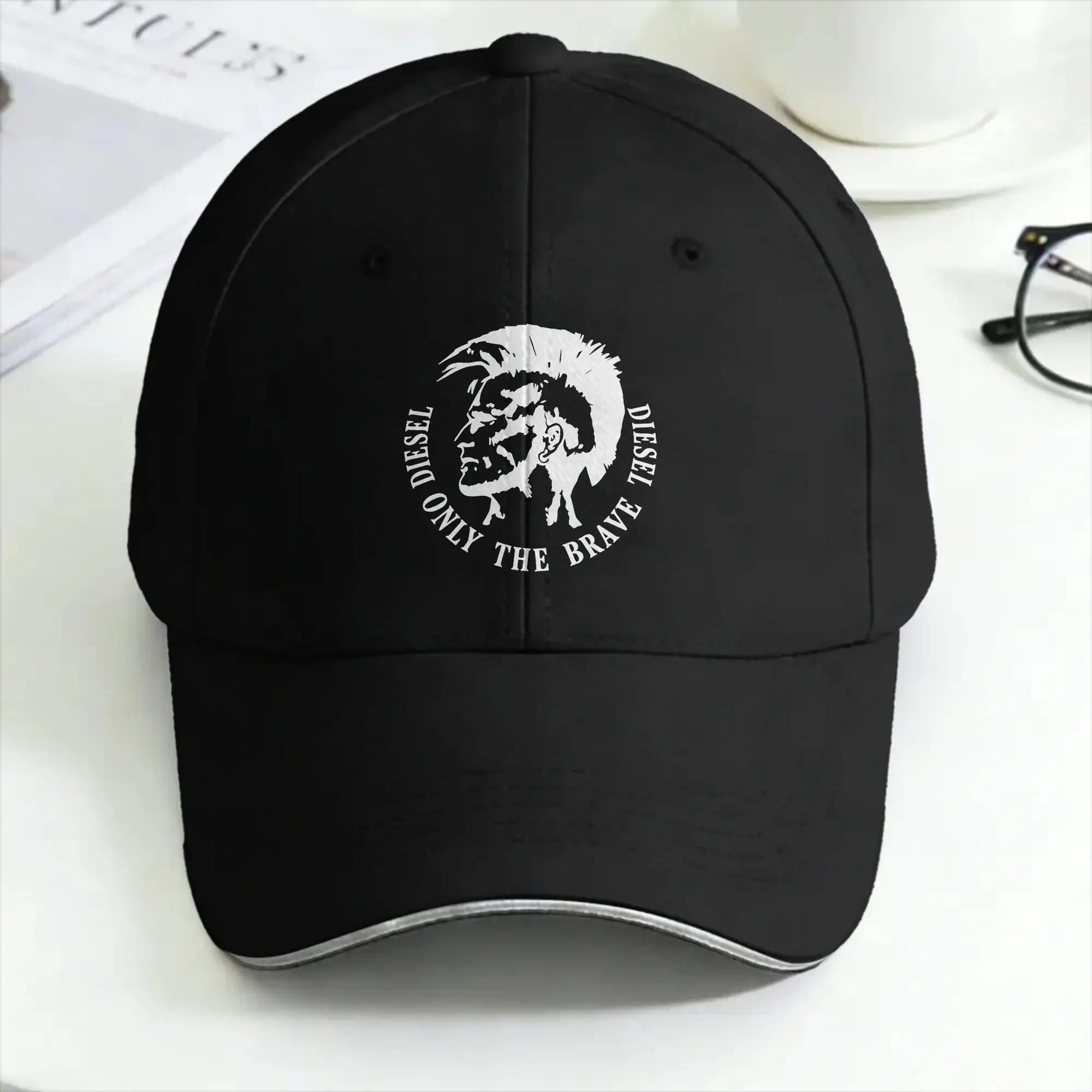 Casquette de baseball noire White D-Diesels pour homme adulte, style trucker, été, y2k, mignonne, po