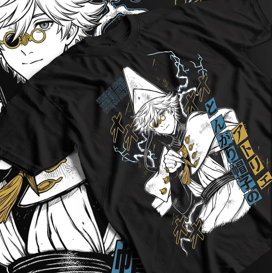 T-shirt graphique Witch Hat Atelier Qifrey - Whimsical Mage Tee-shirt unisexe sur le thème de l'anim