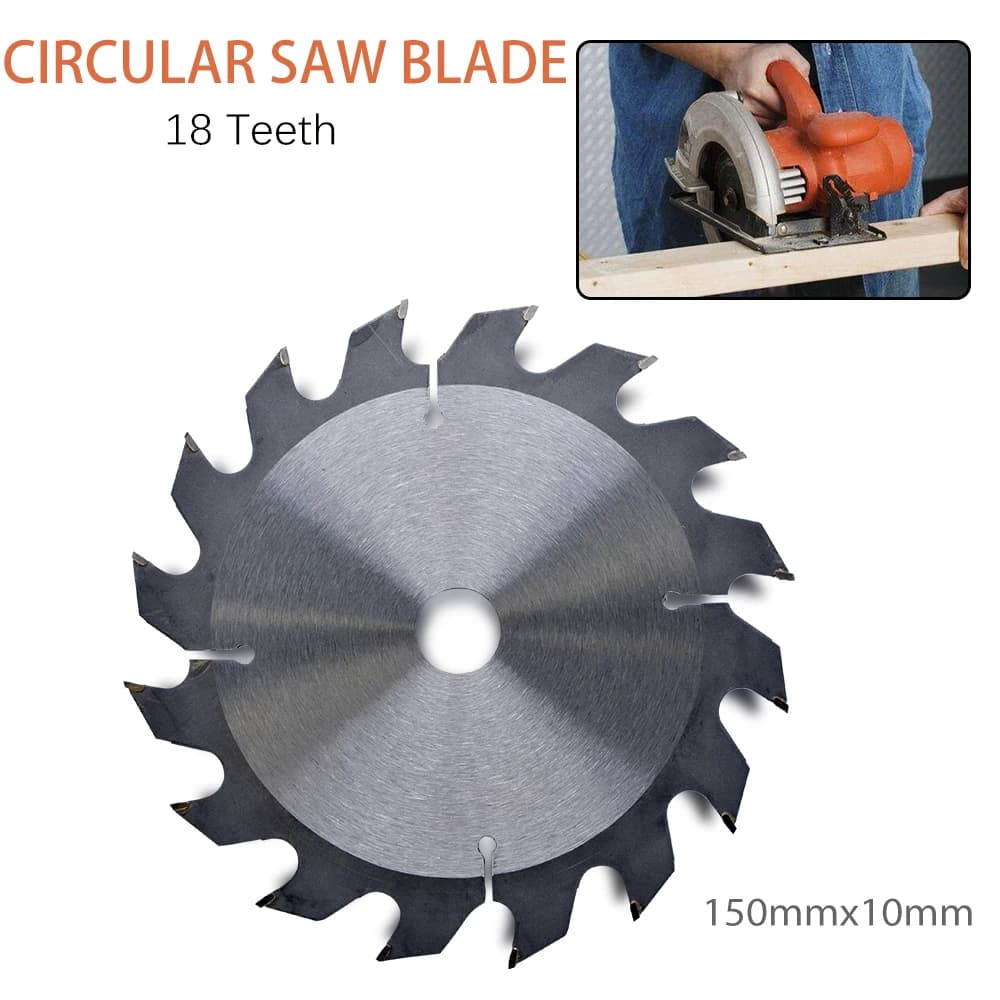 Lame de Scie Circulaire 150x10mm, 18 Dents, Disque de Coupe, Tronçonneuse, Outil Électrique pour Boi