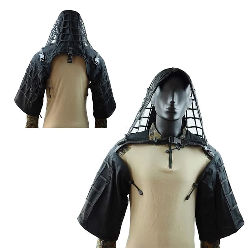 Combinaison Ghillie tactique, capuche respirante Ghillie Viper avec manteau de Sniper à rayures feui