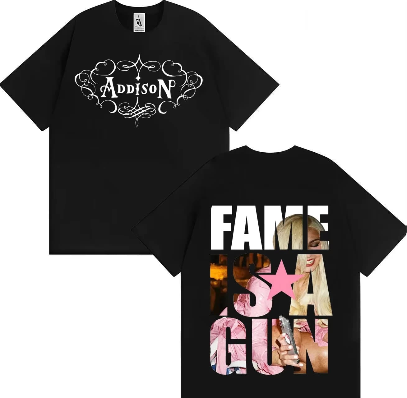 T-shirt Singer Addison Rae Hipster pour hommes et femmes, T-shirt de musique gothique en coton pur,