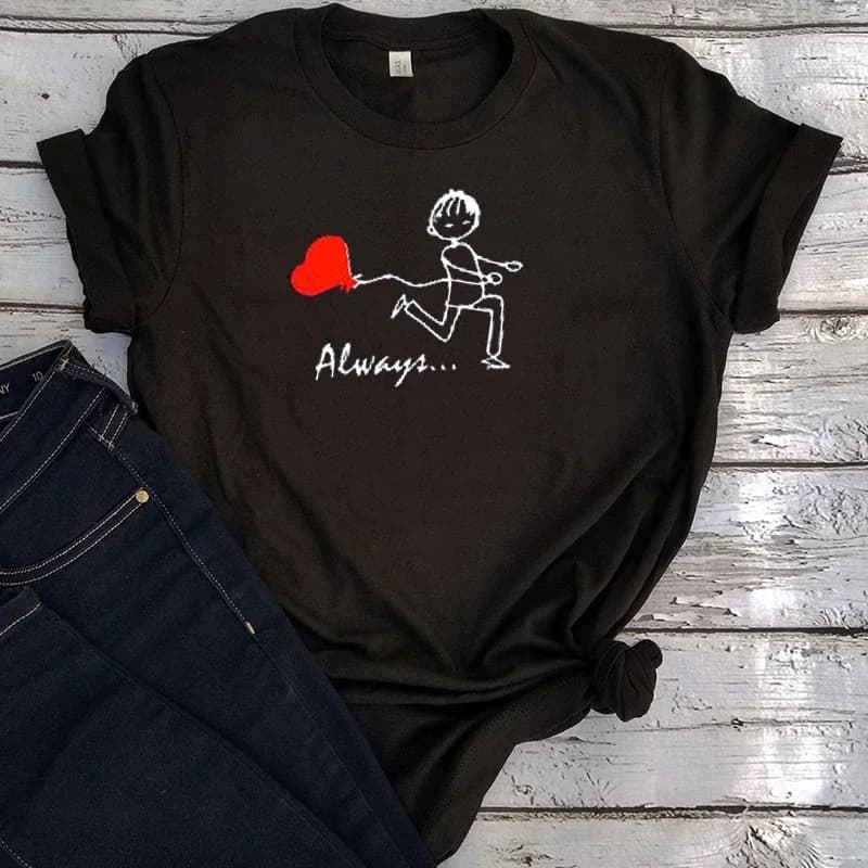 T-shirts assortis toujours ensemble pour Couples, hauts pour la saint-valentin, vêtements à la mode