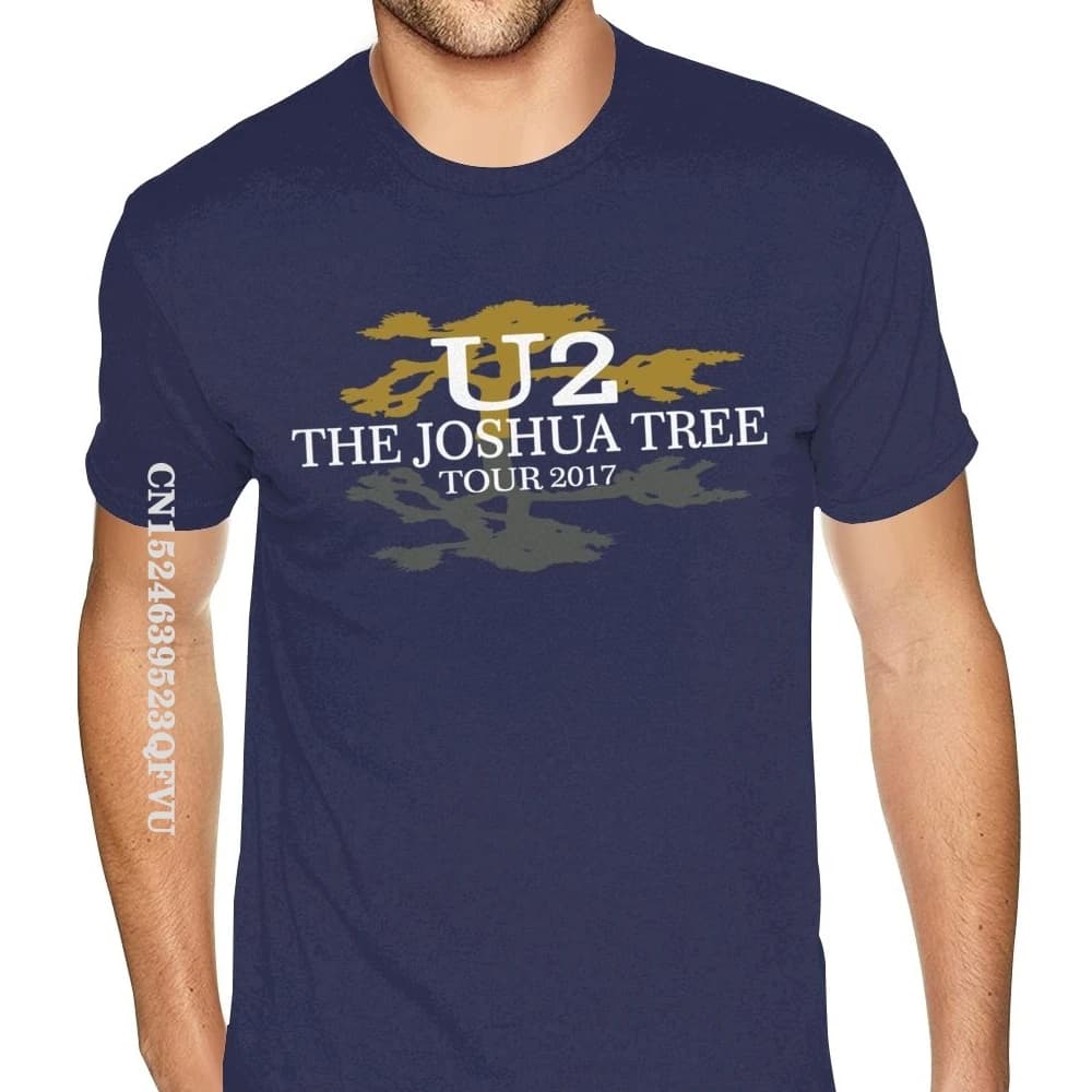 T-shirt à col rond du groupe irlandais Joshua Tree pour hommes, Économie de musique, Zones Me, Style