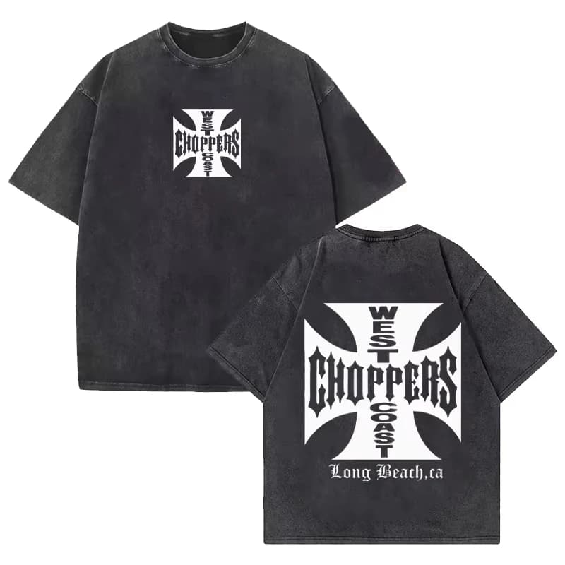 T-shirt Paul Walker West Coast Choppers Vintage délavé pour hommes et femmes, streetwear Hip Hop, su