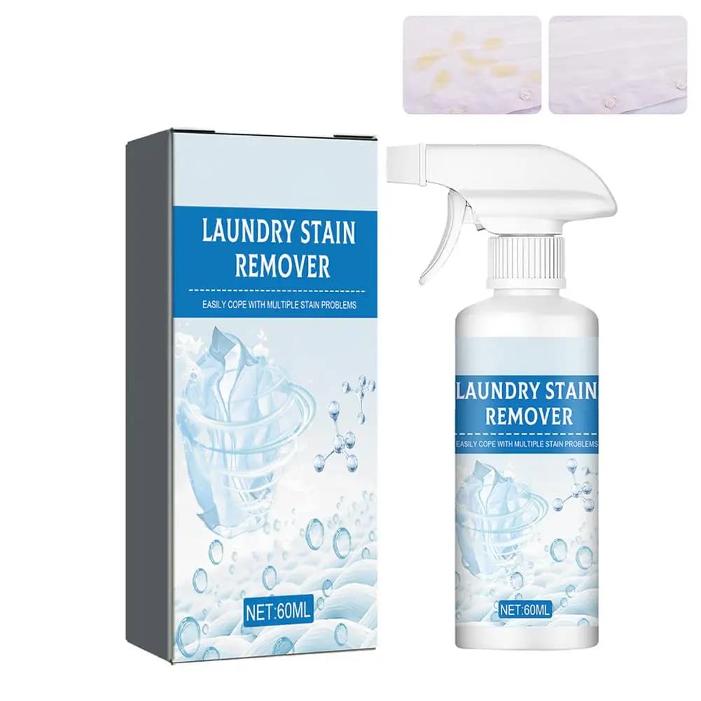 Spray détachant puissant pour vêtements, nettoyant à sec pour taches d'huile, jaunissement et saleté