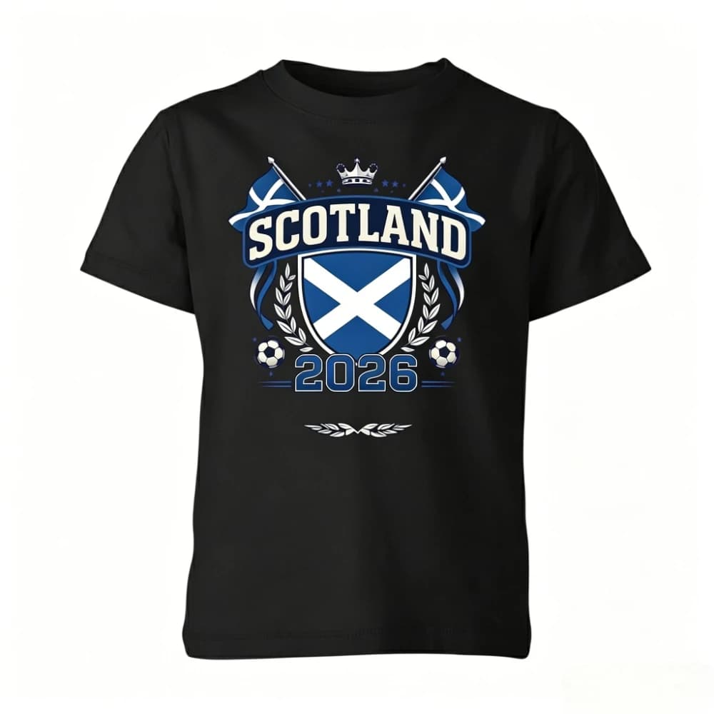 T-shirt de supporter d'Écosse 2026 – Vêtements et accessoires de football – Cadeau pour les fans de