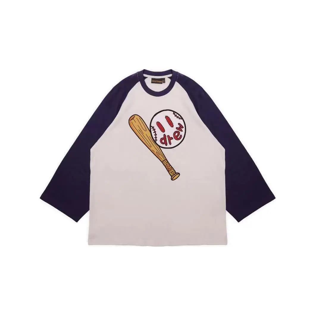Drew House Vêtements pour hommes Impression logo multicolore manches longues hommes et femmes ample