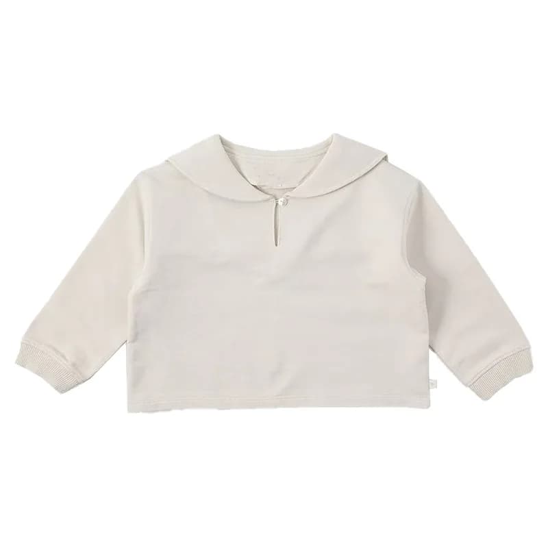 Nouveau sweat à capuche polyvalent en coton avec col marin et manches longues pour garçons et filles