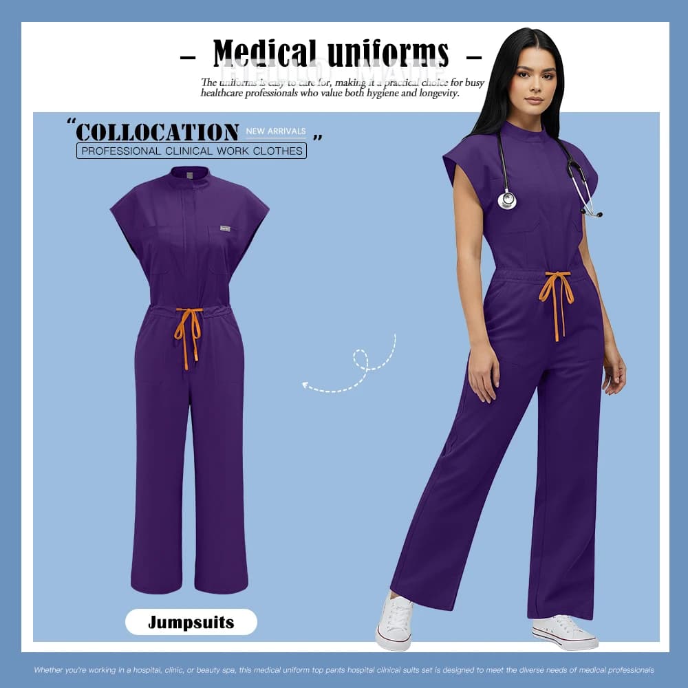 Tenues chirurgicales tendance pour femme, combinaisons d'infirmière, vêtements médicaux, blouses, sa