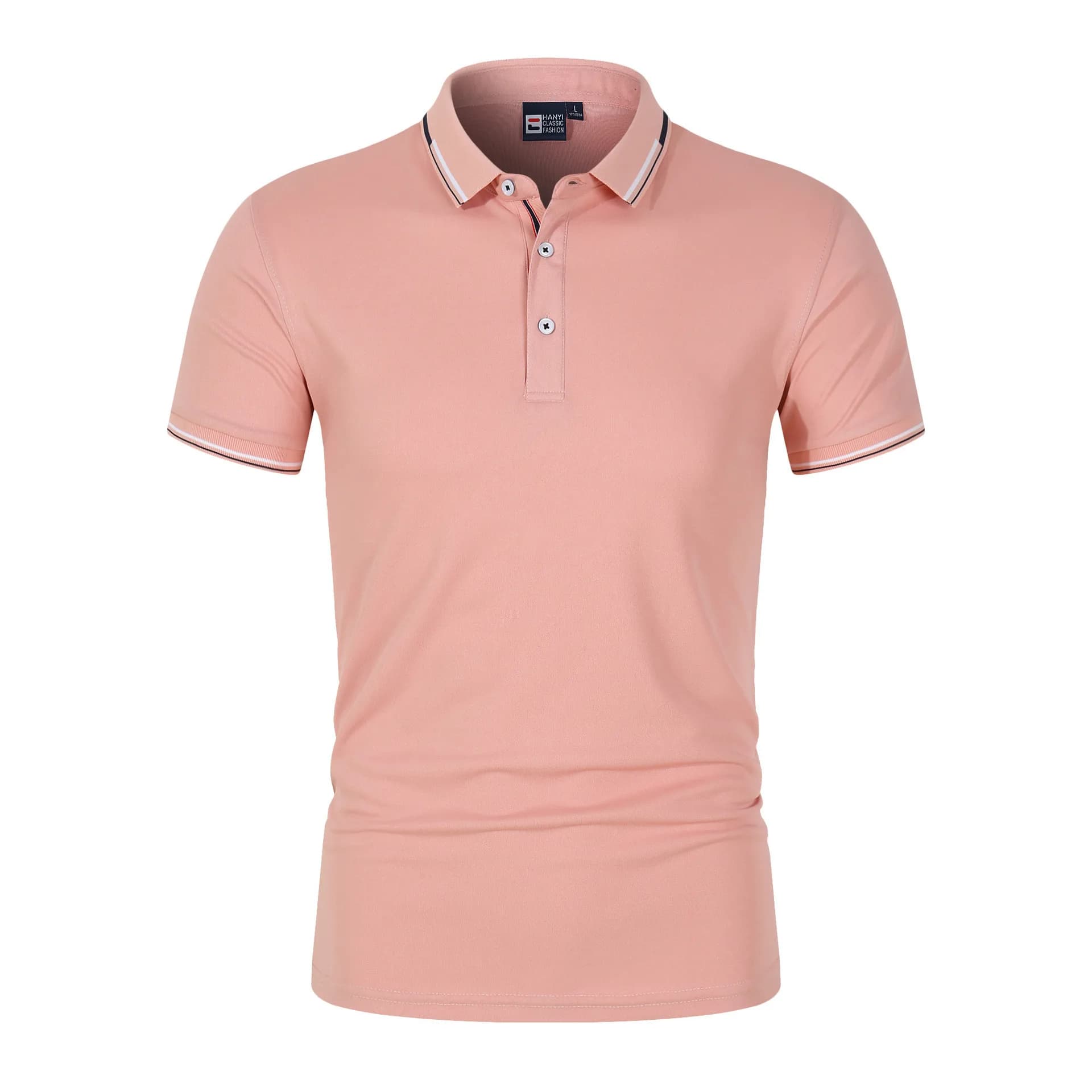 Polo d'été pour hommes, couleur unie, T-shirt à manches courtes, style européen et américain, col mo
