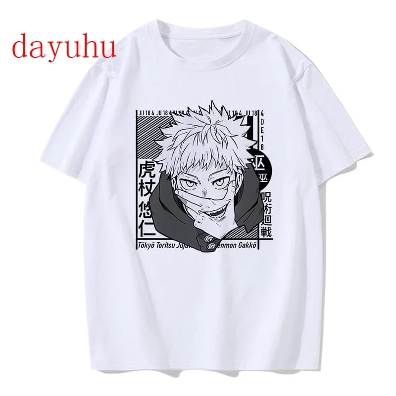 T-shirt Manga japonais Anime Jujutsu Kaisen T-shirt gojo satoru hauts Yuji Itadori t-shirts graphiqu