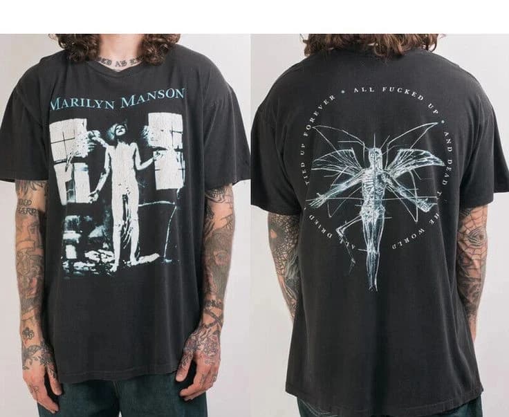 1996 Marilyn Manson Antichrist Superstar t-shirt graphique à manches courtes chemise unisexe hommes