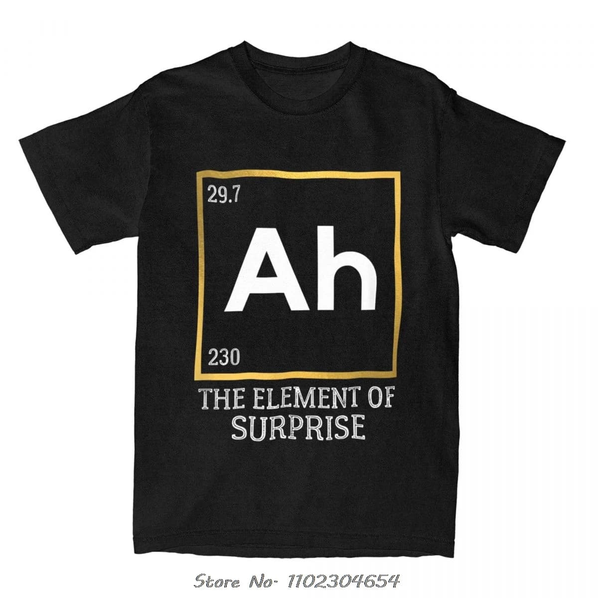 Vêtements pour hommes chimie Humor Ah l'élément de Surprise T-shirt surdimensionné décontracté Fitne