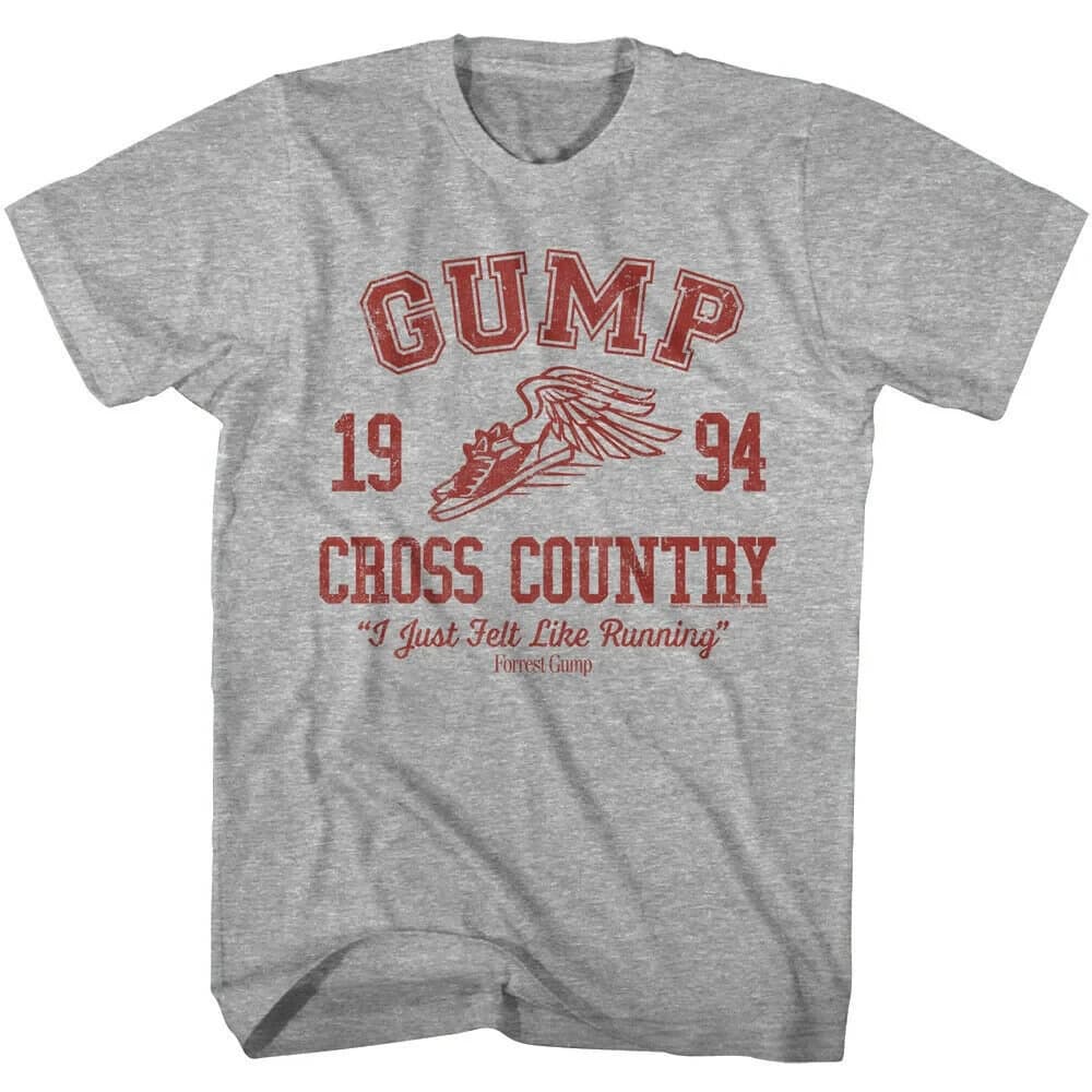 Forrest Gump T-shirt homme Vintage Cross Country en détresse T-shirt j'ai juste une feutre comme une