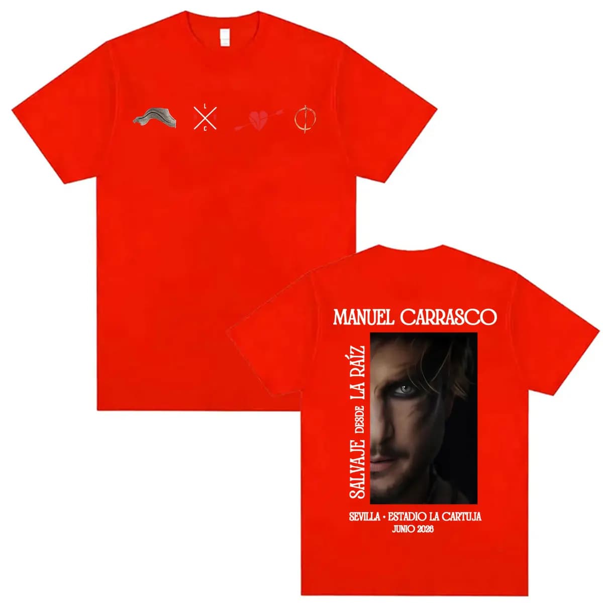 T-shirt de la tournée de l'album Manuel Carrasco Pueblo Salvaje, vêtements pour hommes, style gothiq