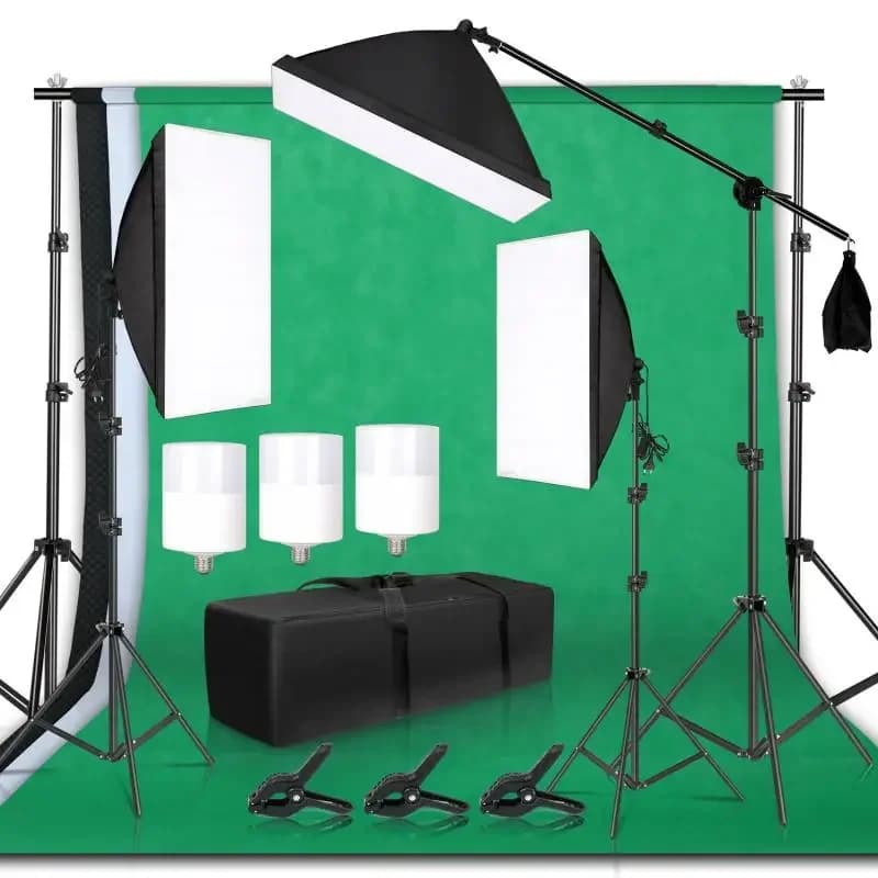 Kit d'éclairage de photographie parapluie Photo fond Photobooth arrière-plans Softbox support de lum