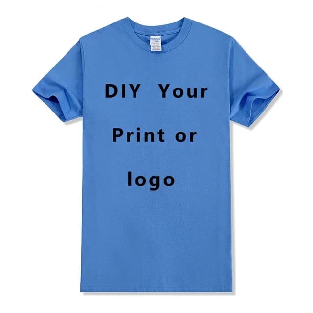 Taille européenne 100% coton T-shirt personnalisé avant et arrière Logo texte Photos hommes personna