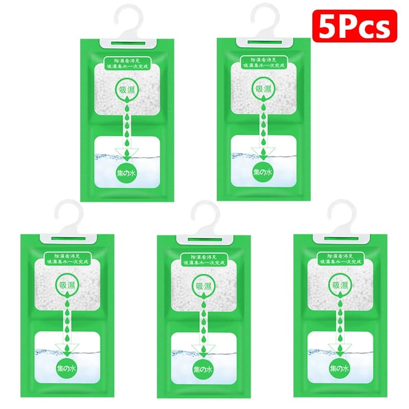 Sac suspendu absorbant l'humidité, 10 pièces, sacs anti-humidité pour garde-robe, sac sec, déshumidi