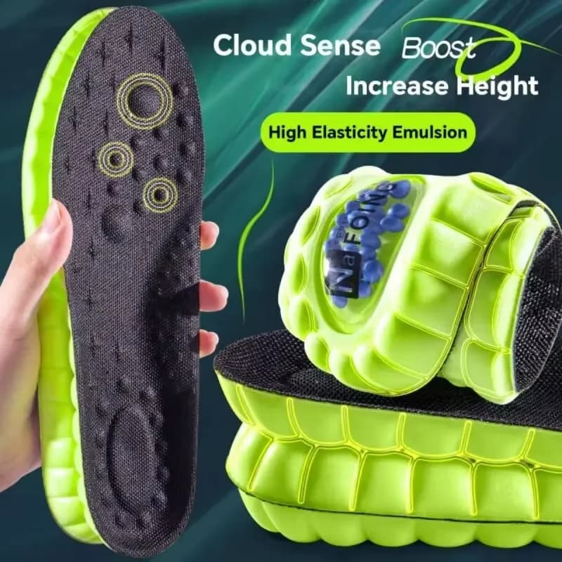 1 paire de semelles intérieures de Sport nuage 4D pour chaussures, semelle à coussin d'air en PU, Ab