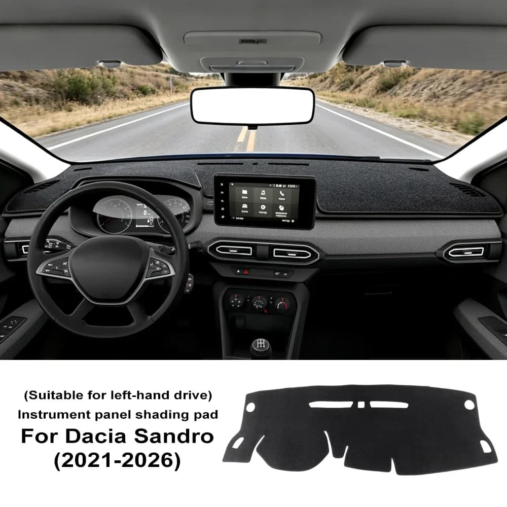 Housse de tableau de bord de voiture antidérapante en flanelle, tapis standard pour Dacia Jogger 202