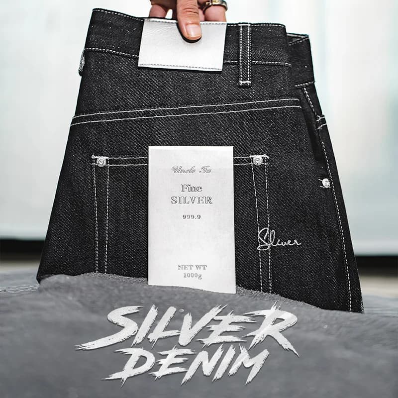 Maden-Jeans vintage en denim argenté pour hommes, Amekaji Selvedge, Denim brut, 13 Oz, Pantalon coup