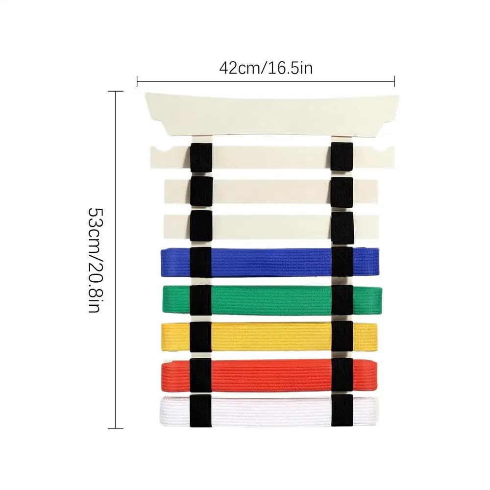 Présentoir de ceinture d'arts martiaux, cintre de ceinture de karaté avec autocollants, support orga