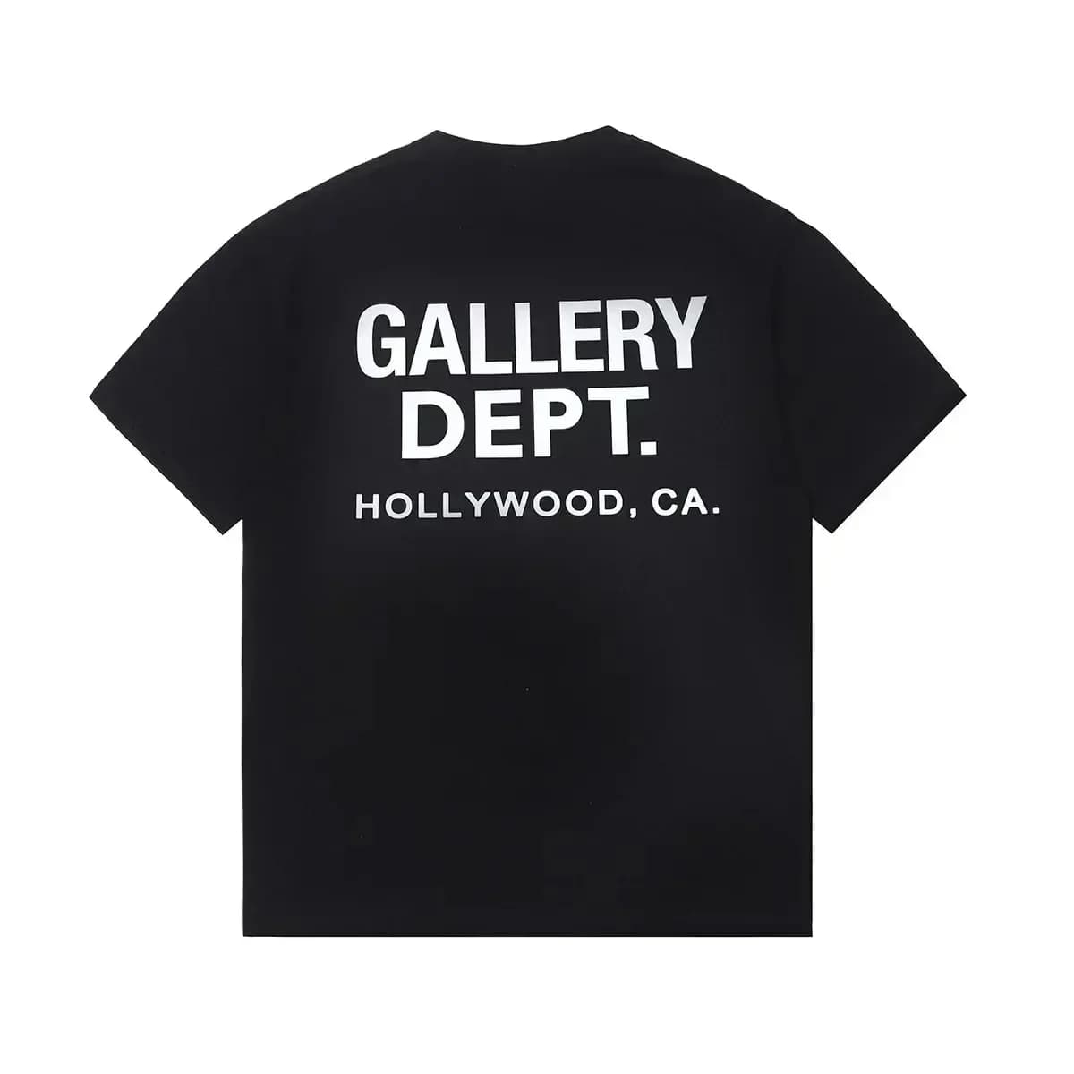 2026 Collection Homme GALLERY DEPT. T-shirt noir et jaune imprimé HOLLYWOOD CA, surdimensionné, en c
