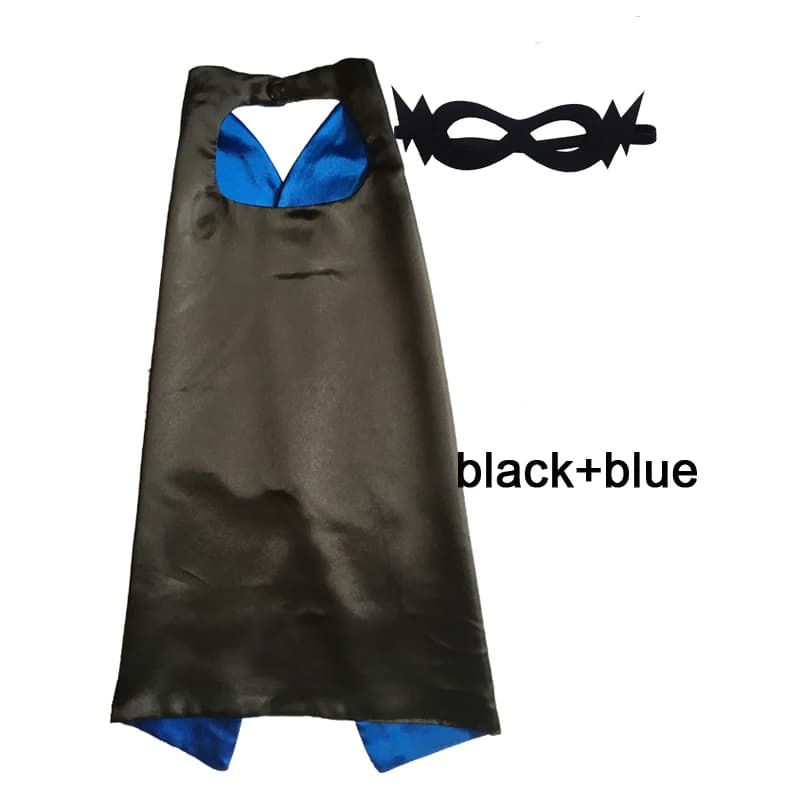 Capes de super-héros avec masque réversible, Cape pour enfant bicolore, cadeau de fête d'anniversair