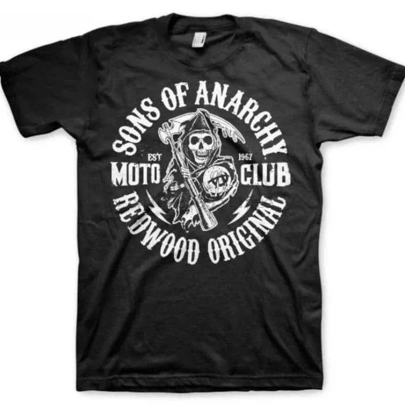 T-shirt Moto hommes mode t-shirts taille européenne fils d'anrchie Soa séquoia Original Moto Club à