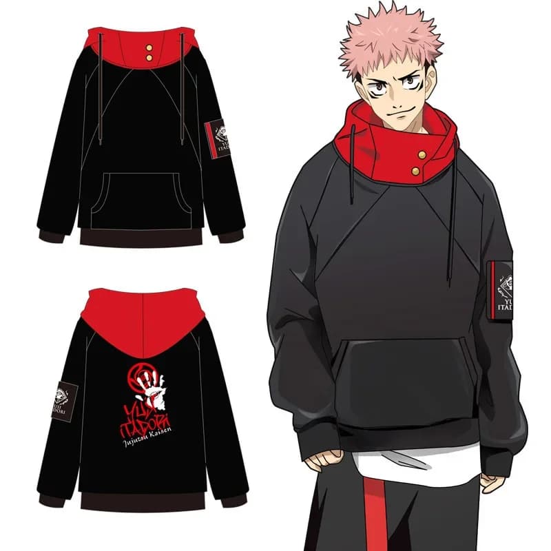 Itadori Yuji sweat à capuche Anime Jujutsu Kaisen CosplaySweatshirt adulte unisexe pull manteau déco