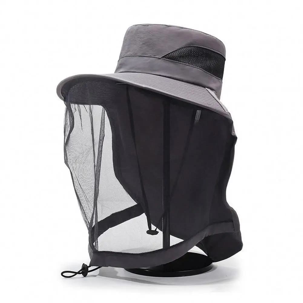Chapeau anti-moustiques en maille intégrale, casquette de protection contre les insectes, chapeau pa