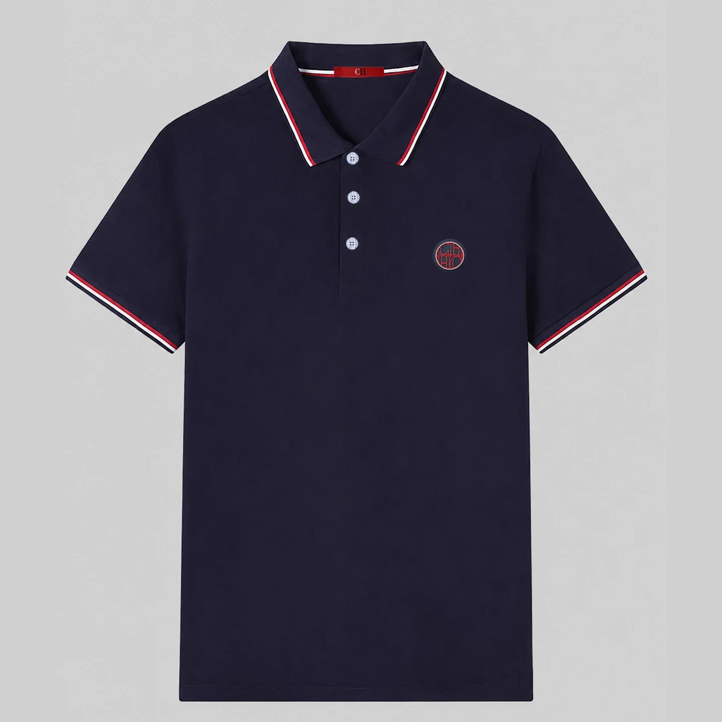 T-shirt décontracté pour homme CH, couleur unie, manches courtes, style streetwear d'été, basique, c
