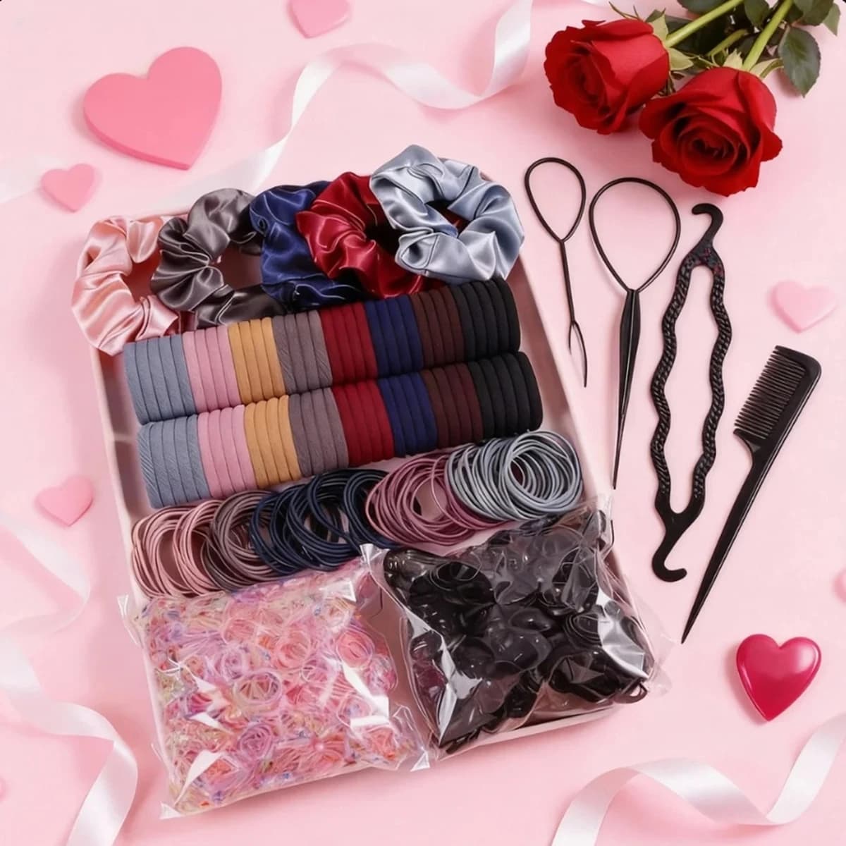 1109 pièces d'attaches de cheveux et d'accessoires pour cheveux simples et à la mode, bandes de chev