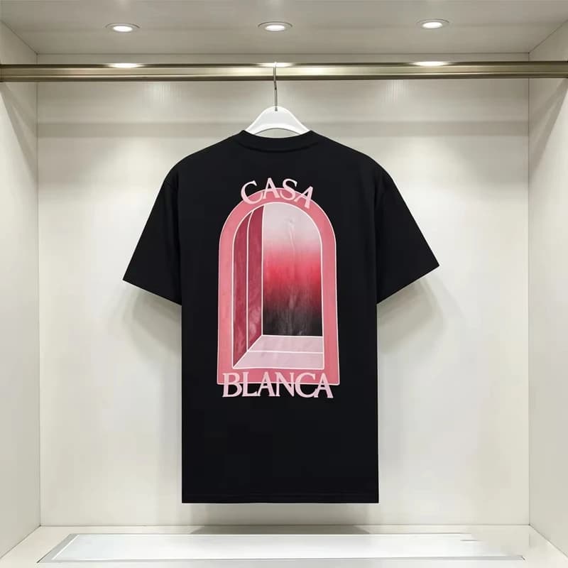 T-shirt Famille Imprimé Porte Fantaisie de Casablanca 2026 – Haut de Gamme Unisexe Ample pour le Spo