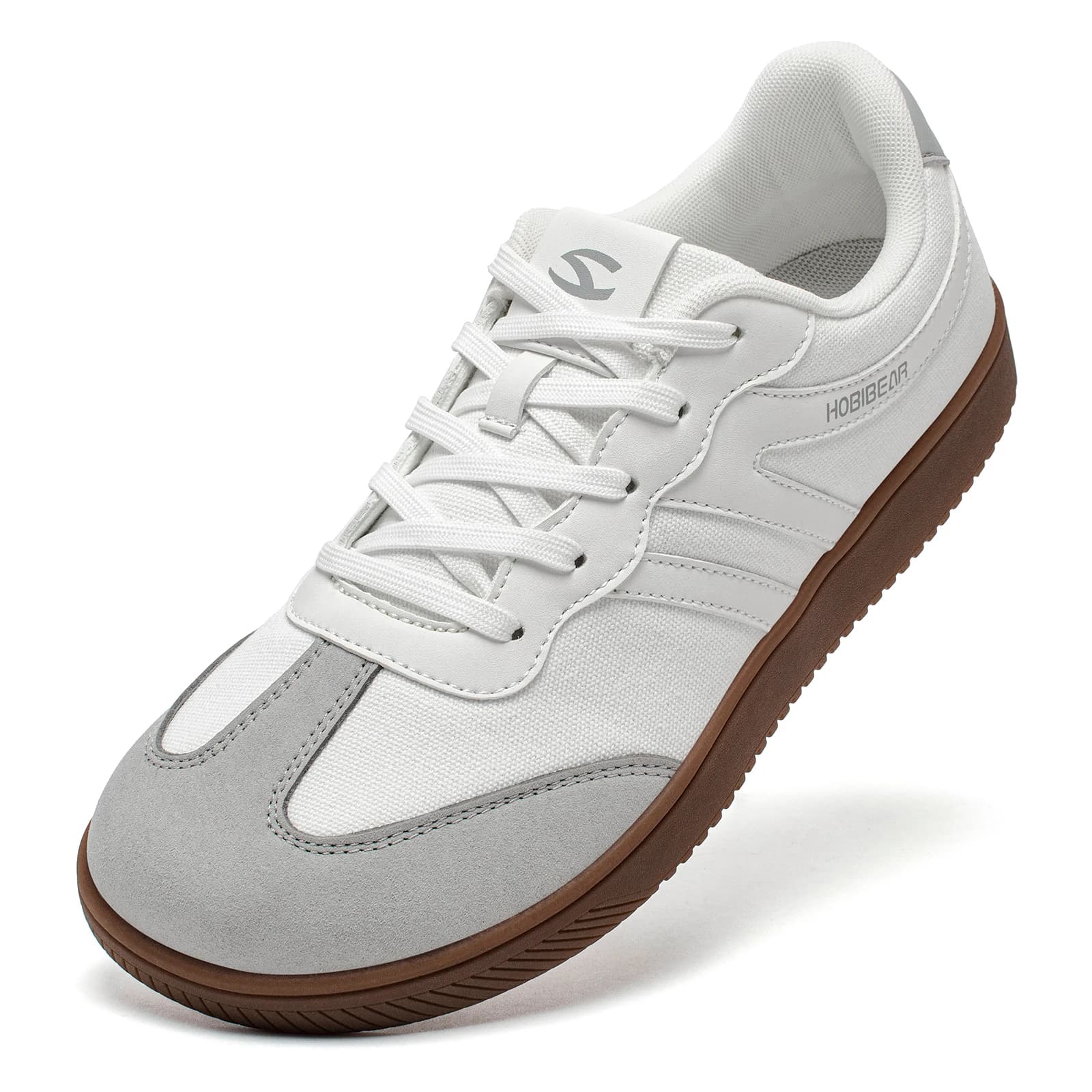 HOBIBEAR chaussures à bout large hommes femmes tissu minimaliste Sneaker à lacets chaussures de marc