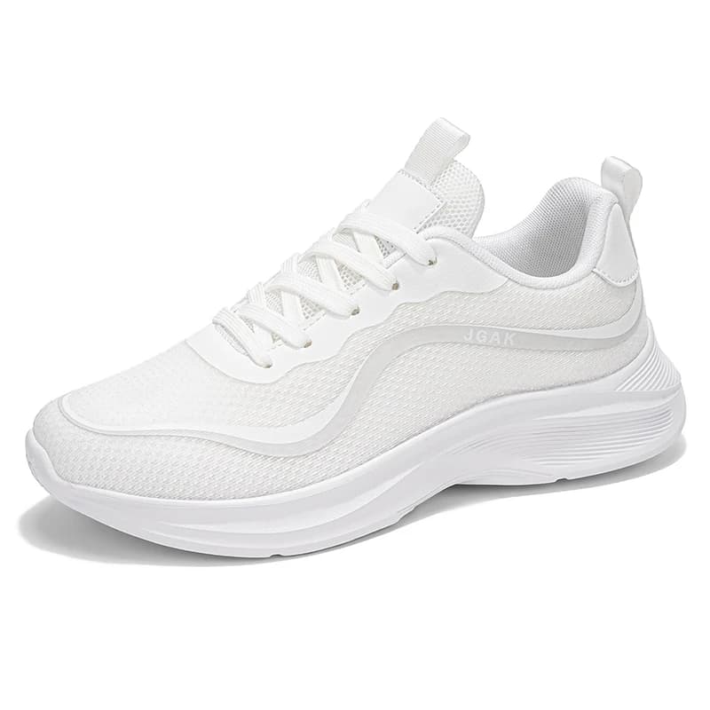 Baskets blanches de grande taille pour hommes, légères, respirantes, chaussures de sport décontracté