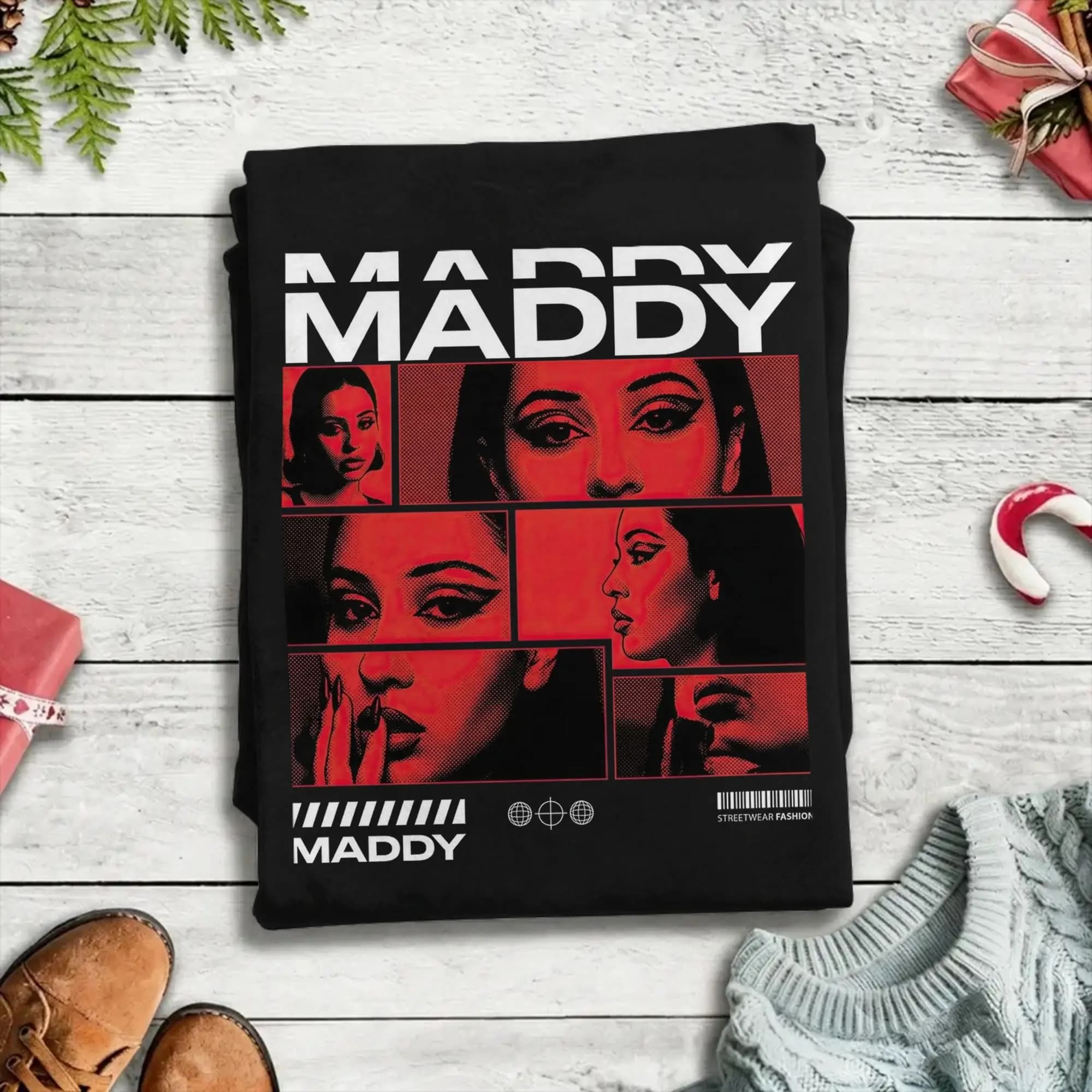 T-Shirt pour hommes Euphoria Maddy - Alexa Funny, en pur coton, à manches courtes, col rond, pour l'