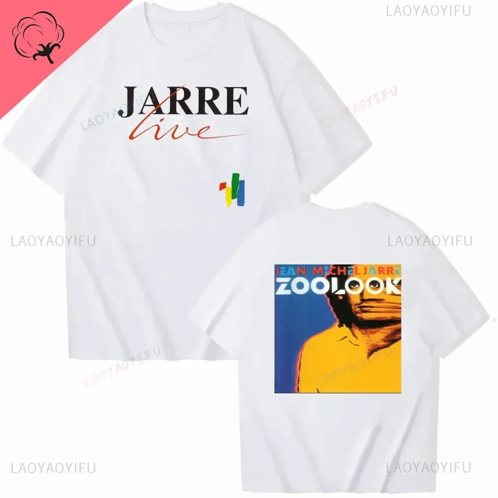 Jean Michel Jarre Album de musique-équinoxe-Zoolook-Oxygène Souvenir cadeau été coton t-shirt hommes