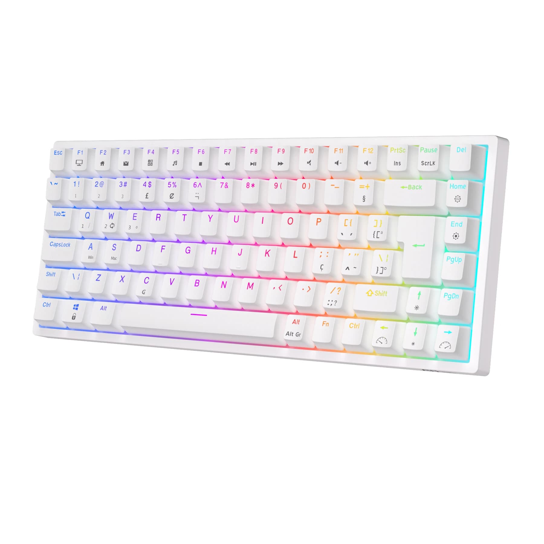 RK84 Royal Kludge clavier de jeu sans fil brésilien 84 touches rvb Tri-Mode BT5.0/2.4G/claviers méca