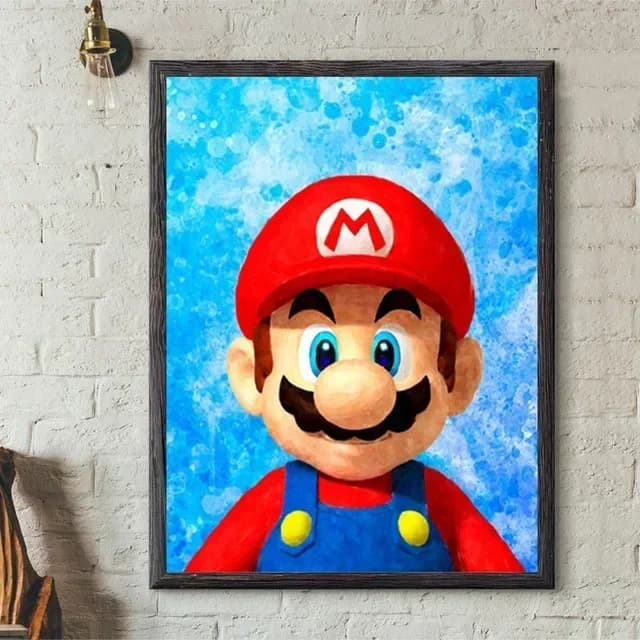 Super Marios Bros affiche Anime Luigi Yoshi chambre mur toile peinture affiches Kawaii fond décorati
