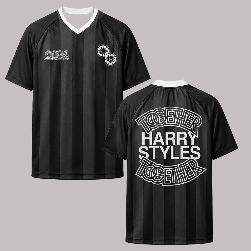 HarryStyles Together Tour Merch Amsterdam Jersey Chemise tendance été col en V manches courtes unise