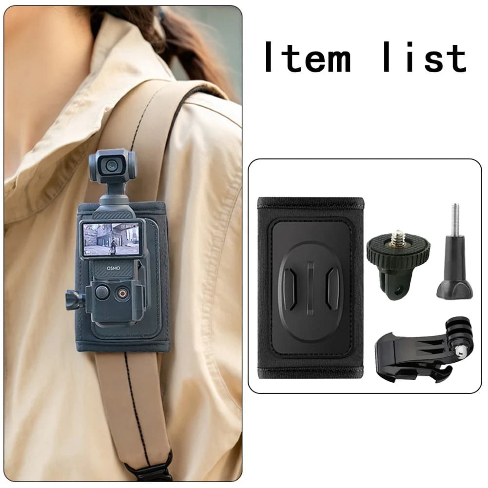 Clip de fixation pour sac à dos MYOBO pour caméra d'action DJI Osmo Pocket 3, pour la prise de vue e
