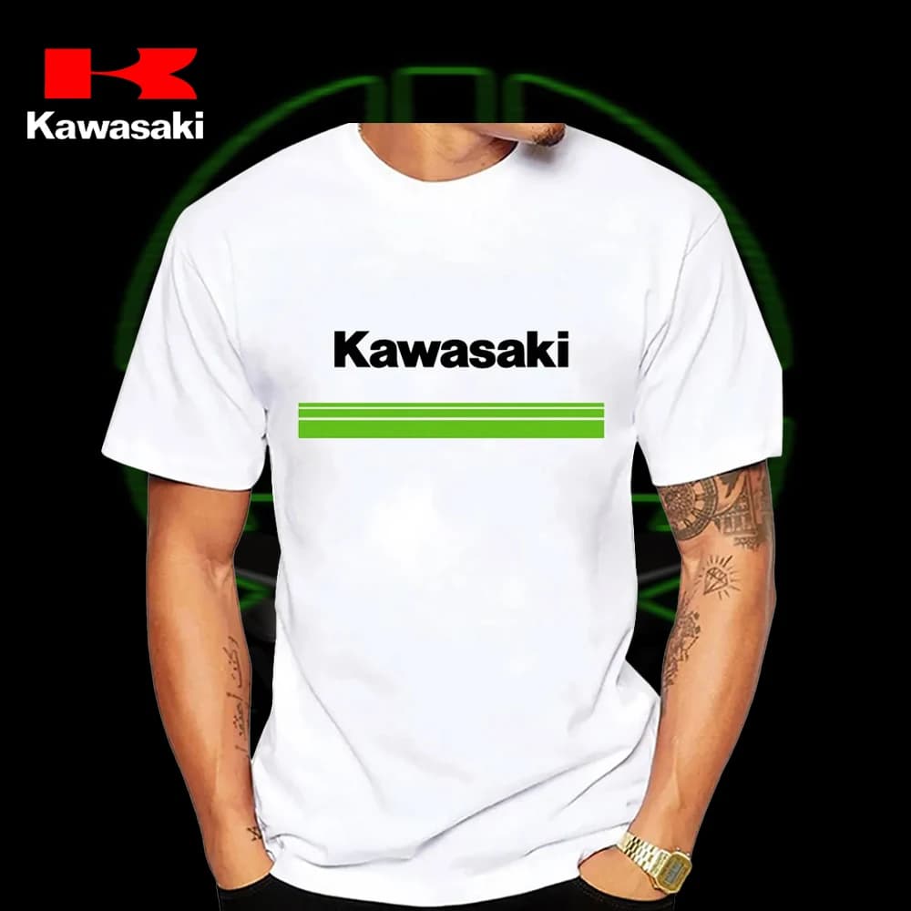 T-shirt moto Kawasaki très populaire – Nouveautés été 2026 – Maillot de moto pour entraînement en ex