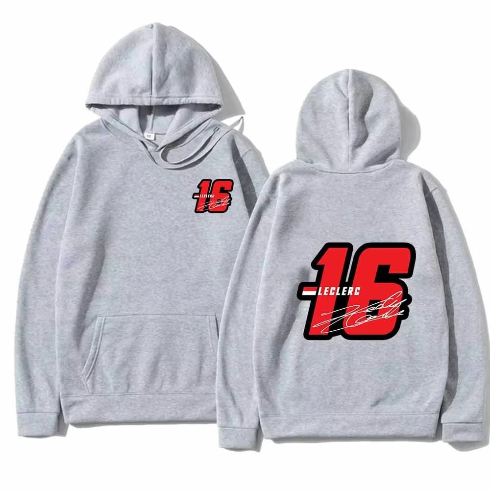 Sweat-shirt à capuche à imprimé décontracté Charles Leclerc 16 pour la mode printemps-automne, 19 ve