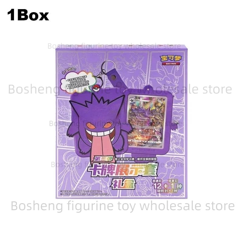 Ensemble d'exposition de cartes Pokemon originales, boîte-cadeau, cartes à collectionner PTCG chinoi