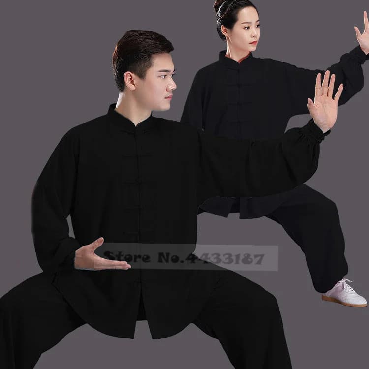 Vêtements amples chinois traditionnels Tang, vêtements Kung Fu rétro Oriental unisexe Tai Chi taille