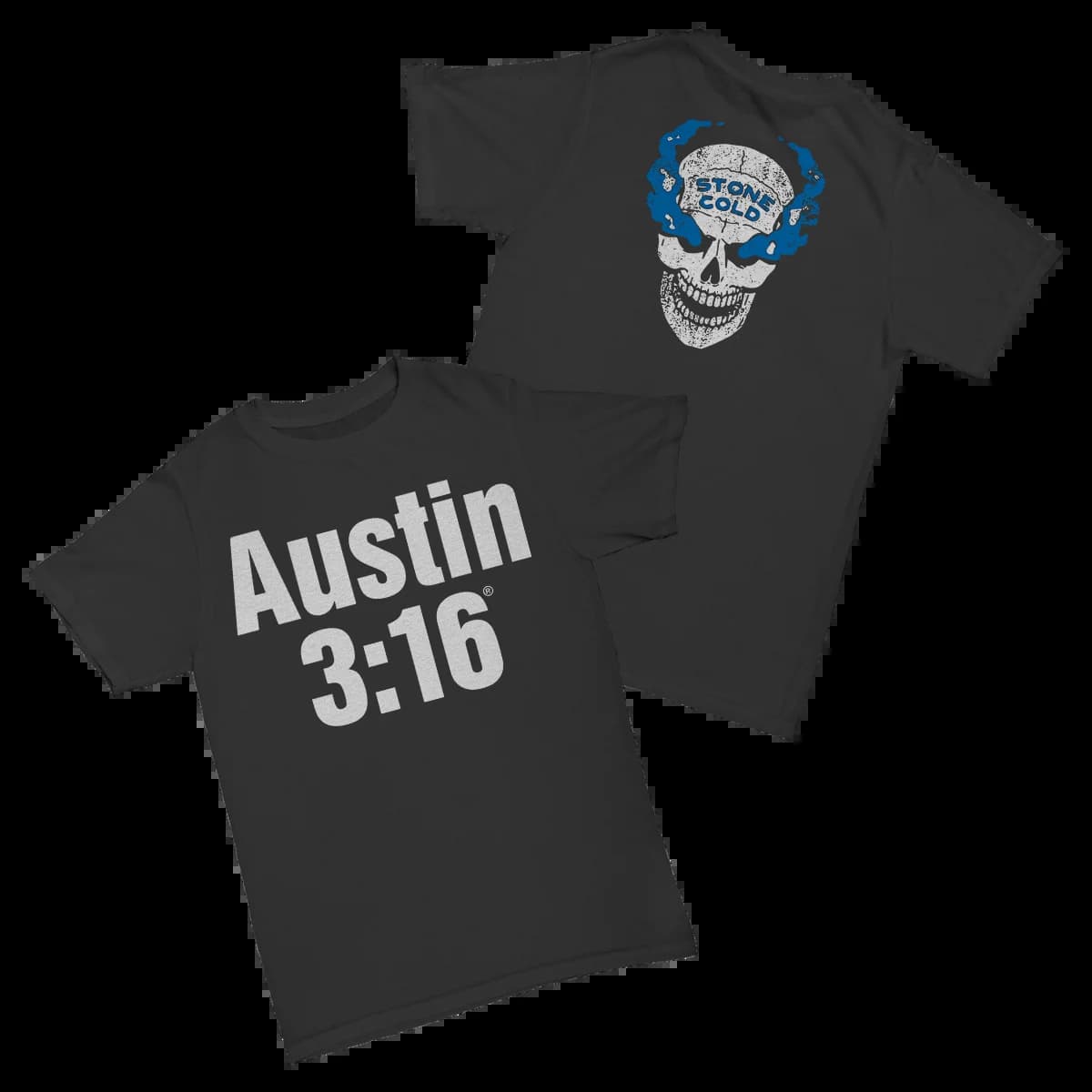 Austin 3:16 Stone Cold Skull T-Shirt pour hommes, imprimé graphique rétro de lutte, décontracté, à m