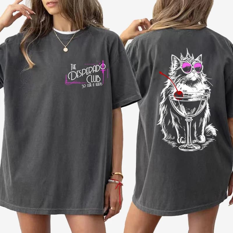 T-shirt The Desperado Club pour hommes et femmes, T-shirt Dungeon Crawler Carl, T-shirt imprimé Prin